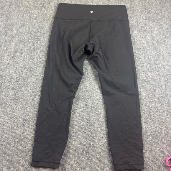 LULULEMON Women’s Black Crop Leggings size: 12 - Picture 3 of 9